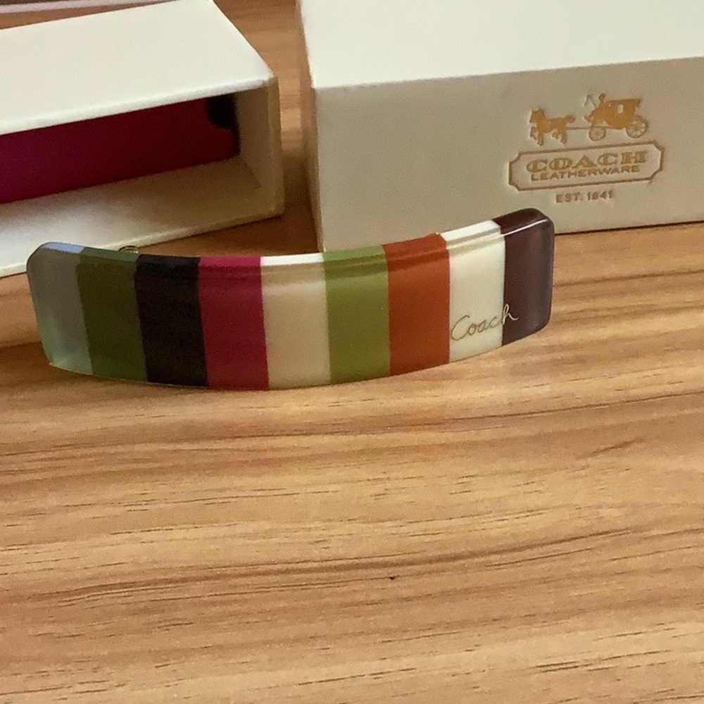 Coach Vintage Legacy Hair Barrette NIB RARE FIND NEW - Picture 2 of 3